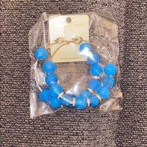Blue and silver earrings